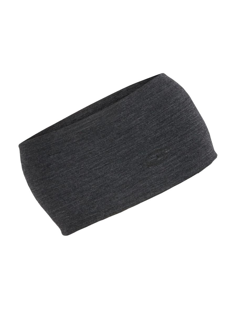 Men's Icebreaker Unisex Merino Chase Headband Jet Heather | CA 1869ZUTG